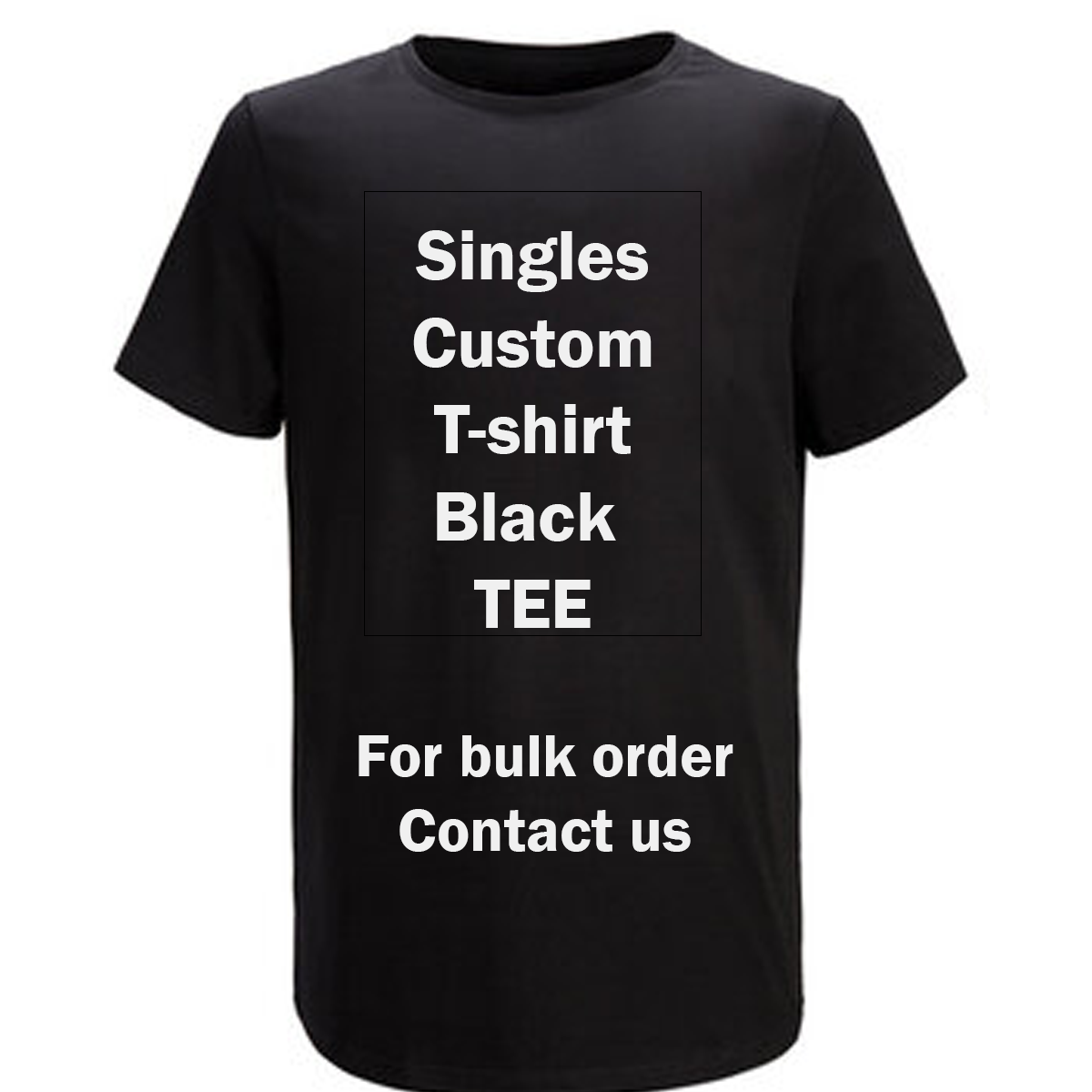 Bugt Regnjakke Kan ikke Singles Custom T-shirt printing Black Tee | Panda Prints